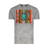 Cloud Rock gemstone flowers arrow with leopards and serape Vintage Tee - Artiststas