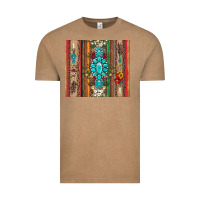 Vintage Coffee gemstone flowers arrow with leopards and serape Vintage Tee - Artiststas