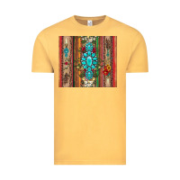 Vintage Mustard gemstone flowers arrow with leopards and serape Vintage Tee - Artiststas