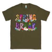 Army Green SPRING BREAK Classic Tee - CowhideDigitalArt