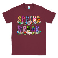 Burgundy SPRING BREAK Classic Tee - CowhideDigitalArt