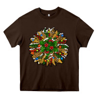 Chocolate Brown new year sunflower Heavy Core Tee - RanaPortraitStore