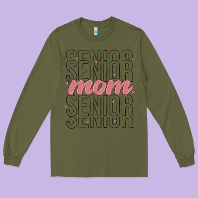 Mom Senior Long Sleeve Tee Designed By Maliassmallbusiness