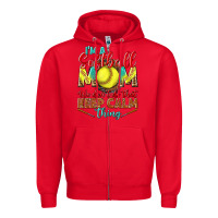 Red I'm a Softball mom we don't do that keep calm Zipper Hoodie - BundleAndBundleShop
