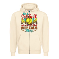 Sandshell I'm a Softball mom we don't do that keep calm Zipper Hoodie - BundleAndBundleShop