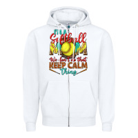 White I'm a Softball mom we don't do that keep calm Zipper Hoodie - BundleAndBundleShop