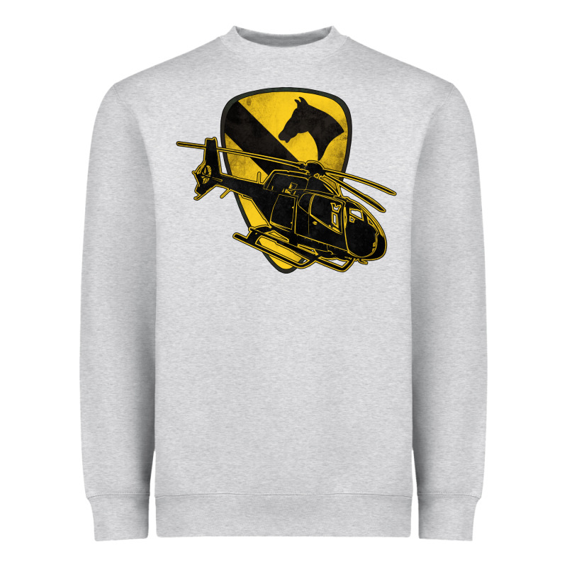 1st Cavalry Division Chopper Helicopter Air Cav Heavyweight Sweatshirt by Jasminsmagicworld | Teevron