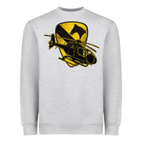 Heather Grey 1st cavalry division chopper helicopter air cav Heavyweight Sweatshirt - Jasminsmagicworld