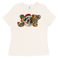 Bone Saint Bernard Christmas joy, Ladies Tee - RanaPortraitStore
