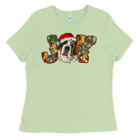 Matcha Saint Bernard Christmas joy, Ladies Tee - RanaPortraitStore