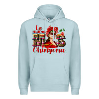 Blue Mist La mama mos Chingona Premium Hoodie - NancyCooperArtShop