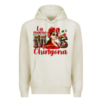 Oatmeal Heather La mama mos Chingona Premium Hoodie - NancyCooperArtShop