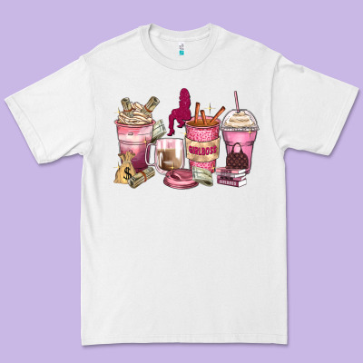 Girl Boss Coffee Cups Premium Tee Designed By Zillion Design Studio