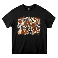 Black cowhide background Heavy Core Tee - Zillion Design Studio