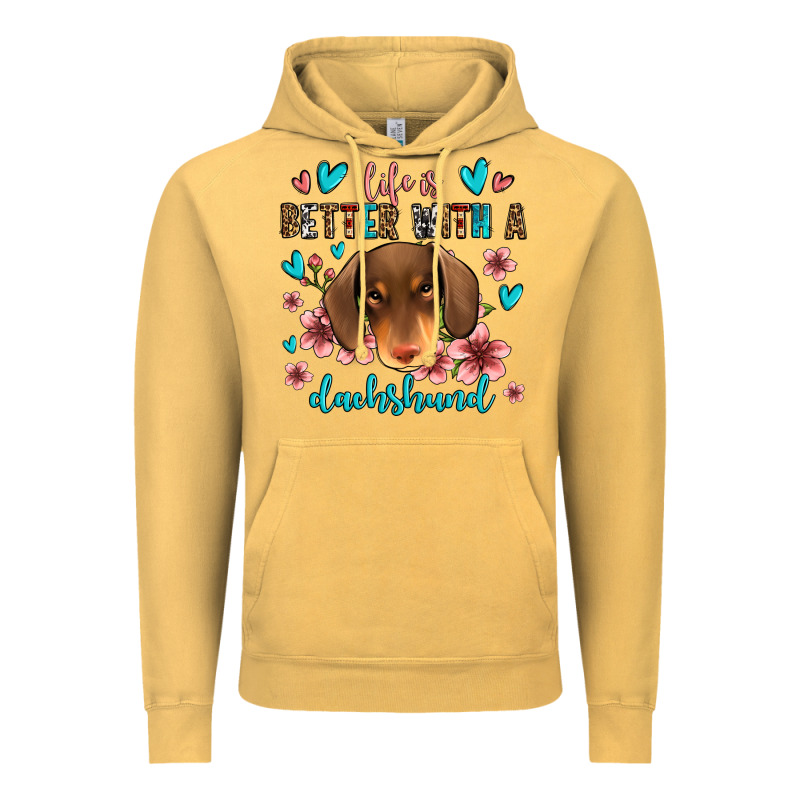 Life Is Better With A Dachshund Vintage Hoodie by Jasminsmagicworld | Teevron