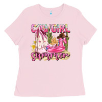 Bubblegum Pink cowgirl summer Ladies Tee - texasbilliewilder
