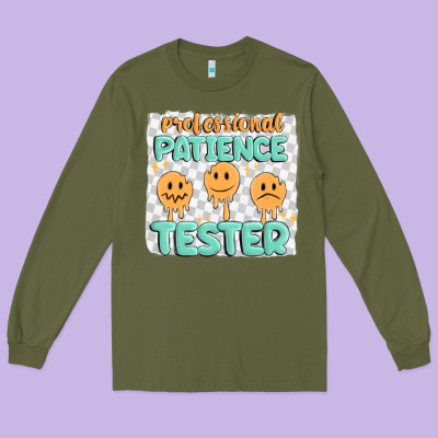 Professional Patience Long Sleeve Tee Designed By Maliassmallbusiness