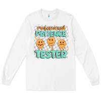 White professional patience Long Sleeve Tee - MaliasSmallBusiness