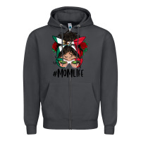 Smoke Mexican Mom Life Messy Bun Mama Zipper Hoodie - BundleAndBundleShop