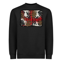 Black Christmas red plaid background Heavyweight Sweatshirt - BarkalooDesign