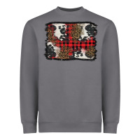 Storm Christmas red plaid background Heavyweight Sweatshirt - BarkalooDesign