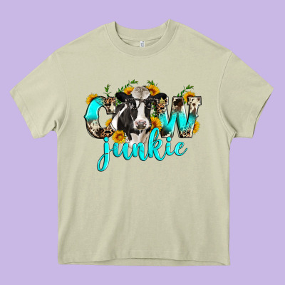 Cow Junkie Heavy Core Tee Designed By Zillion Design Studio
