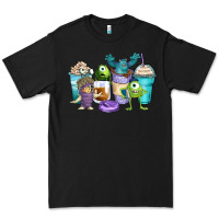 Black cartoon characters coffee cups Premium Tee - Zillion Design Studio