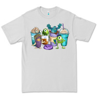 Dove Grey cartoon characters coffee cups Premium Tee - Zillion Design Studio