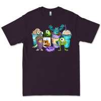 Plum cartoon characters coffee cups Premium Tee - Zillion Design Studio