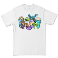 White cartoon characters coffee cups Premium Tee - Zillion Design Studio