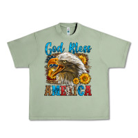 Oil Green God Bless America Urban Heavy Tee - LillyAllenDesigns