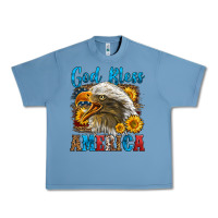 Pebble Blue God Bless America Urban Heavy Tee - LillyAllenDesigns