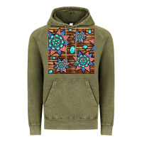 Vintage Olive 4th of july turquoise gemstone seamless pattern Vintage Hoodie - BundleAndBundleShop