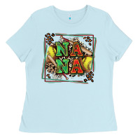 Baby Blue softball nana with leopard Ladies Tee - Zillion Design Studio