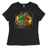 Black softball nana with leopard Ladies Tee - Zillion Design Studio