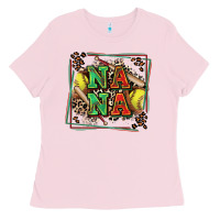 Bubblegum Pink softball nana with leopard Ladies Tee - Zillion Design Studio