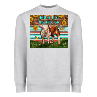 Heather Grey Just A Girl Who Loves Pig Heavyweight Sweatshirt - LillyAllenDesigns