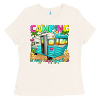 Bone camping is my happy place Ladies Tee - texasbilliewilder
