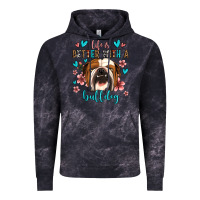 Cloud Black life is better with a bulldog Vintage Hoodie - Jasminsmagicworld