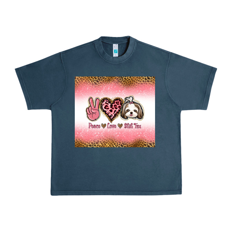 Peace Love Shih Tzu Urban Heavy Tee by Jasminsmagicworld | Teevron