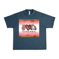 Midnight Navy peace love shih tzu Urban Heavy Tee - Jasminsmagicworld