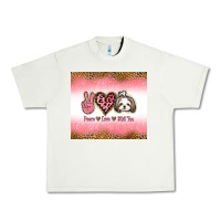 Pistachio peace love shih tzu Urban Heavy Tee - Jasminsmagicworld