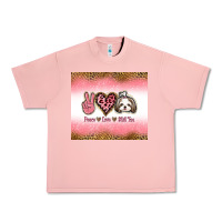 Salmon peace love shih tzu Urban Heavy Tee - Jasminsmagicworld
