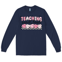 Navy teaching sweetheart Long Sleeve Tee - MaliasSmallBusiness