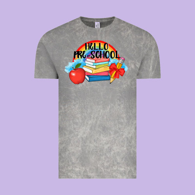 Hello Pre School Vintage Tee Designed By Adodesignshop