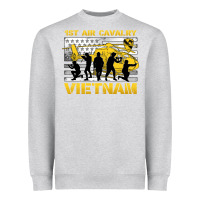 Heather Grey 1st air cavalry vietnam veteran Heavyweight Sweatshirt - Jasminsmagicworld