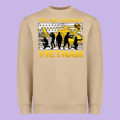 1st Air Cavalry Vietnam Veteran Heavyweight Sweatshirt Designed By Jasminsmagicworld