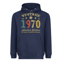 Navy Vintage 1970 Limited Edition 50 Years Of Being Awesome Heavyweight Hoodie - Bettercallsaul