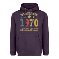 Plum Vintage 1970 Limited Edition 50 Years Of Being Awesome Heavyweight Hoodie - Bettercallsaul