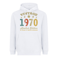 White Vintage 1970 Limited Edition 50 Years Of Being Awesome Heavyweight Hoodie - Bettercallsaul